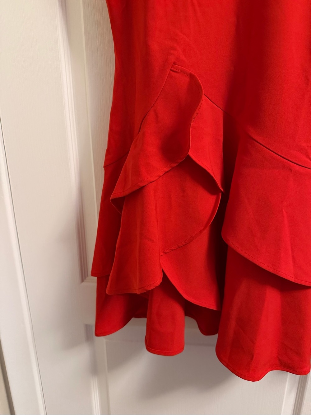 NWT Commence Red Ruffle High-Low Cocktail Dress Size XL - Picture 6 of 11